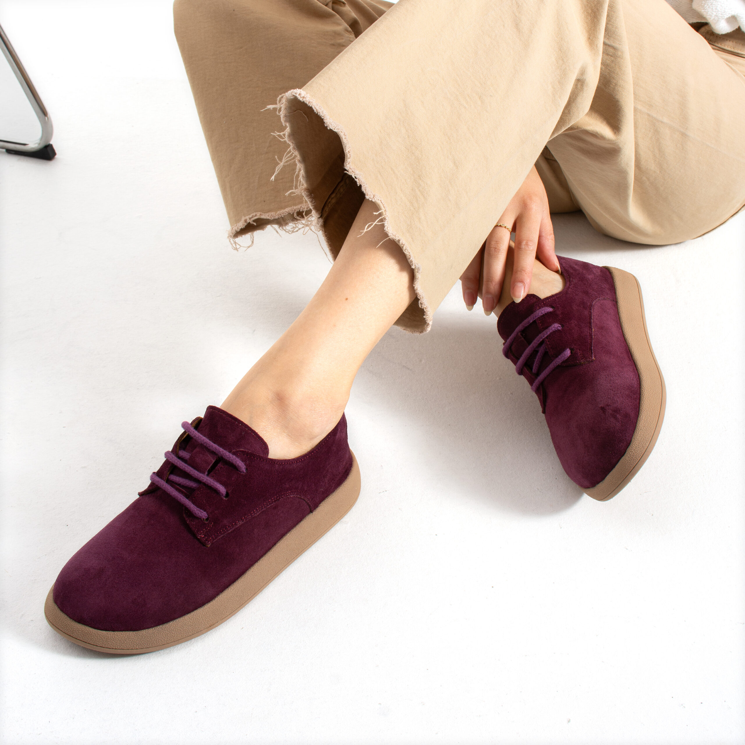 Scarpe da donna in pelle scamosciata con memory foam Scarpe casual da donna 4 Scarpe da donna in pelle scamosciata con memory foam - Естествен велур