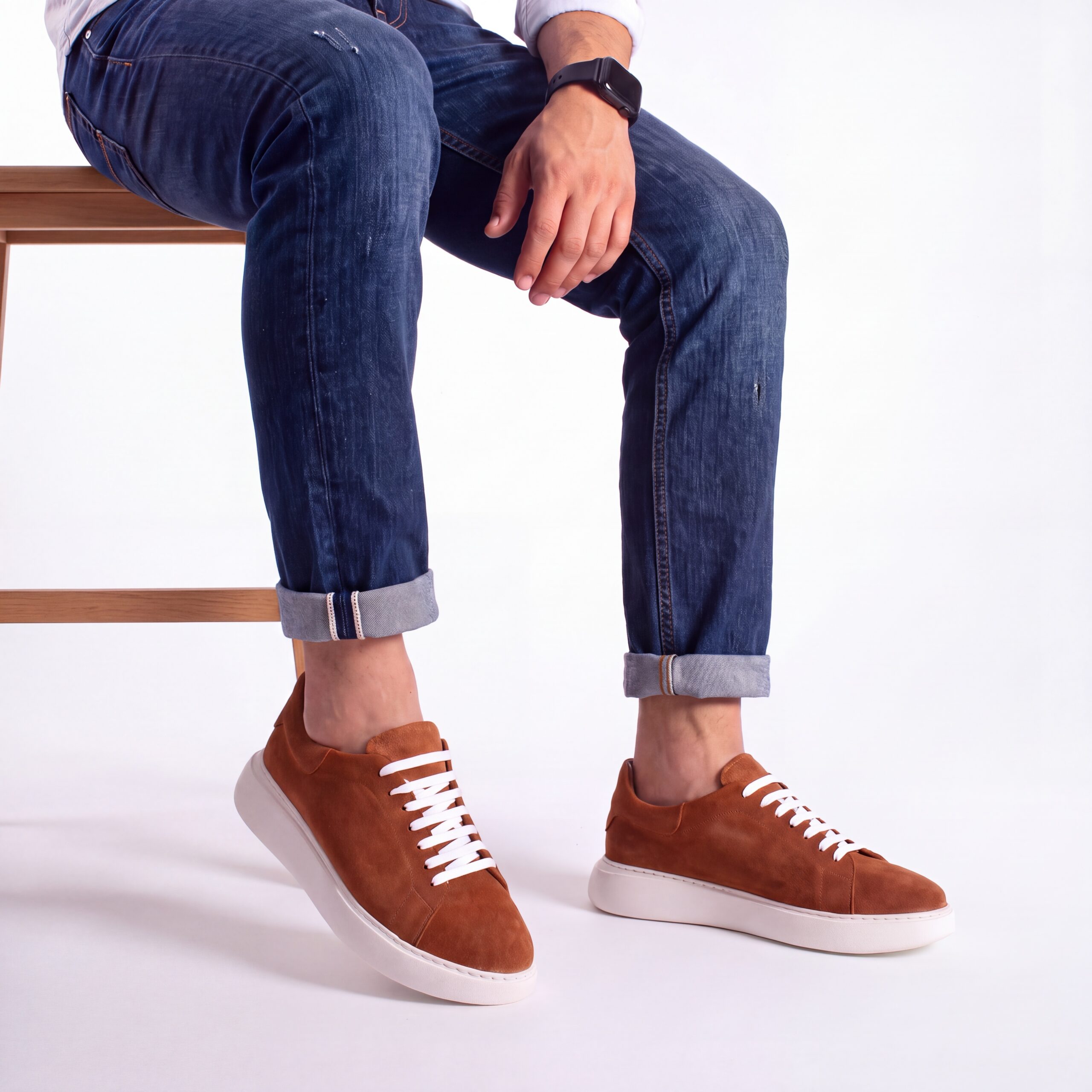 Sneakers uomo in vera pelle scamosciata Sneakers uomo Sneakers uomo in vera pelle scamosciata