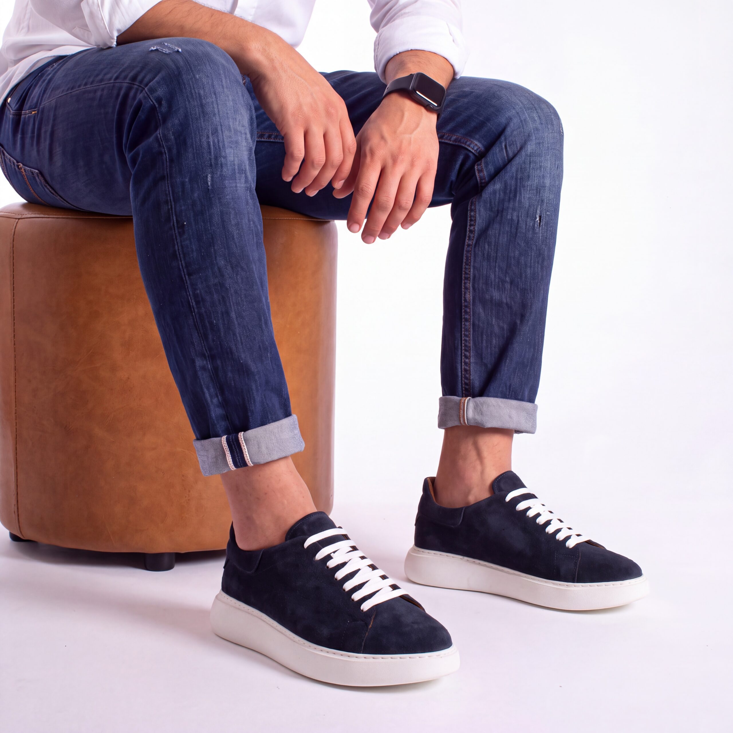 Sneakers uomo in vera pelle scamosciata Sneakers uomo Sneakers uomo in vera pelle scamosciata