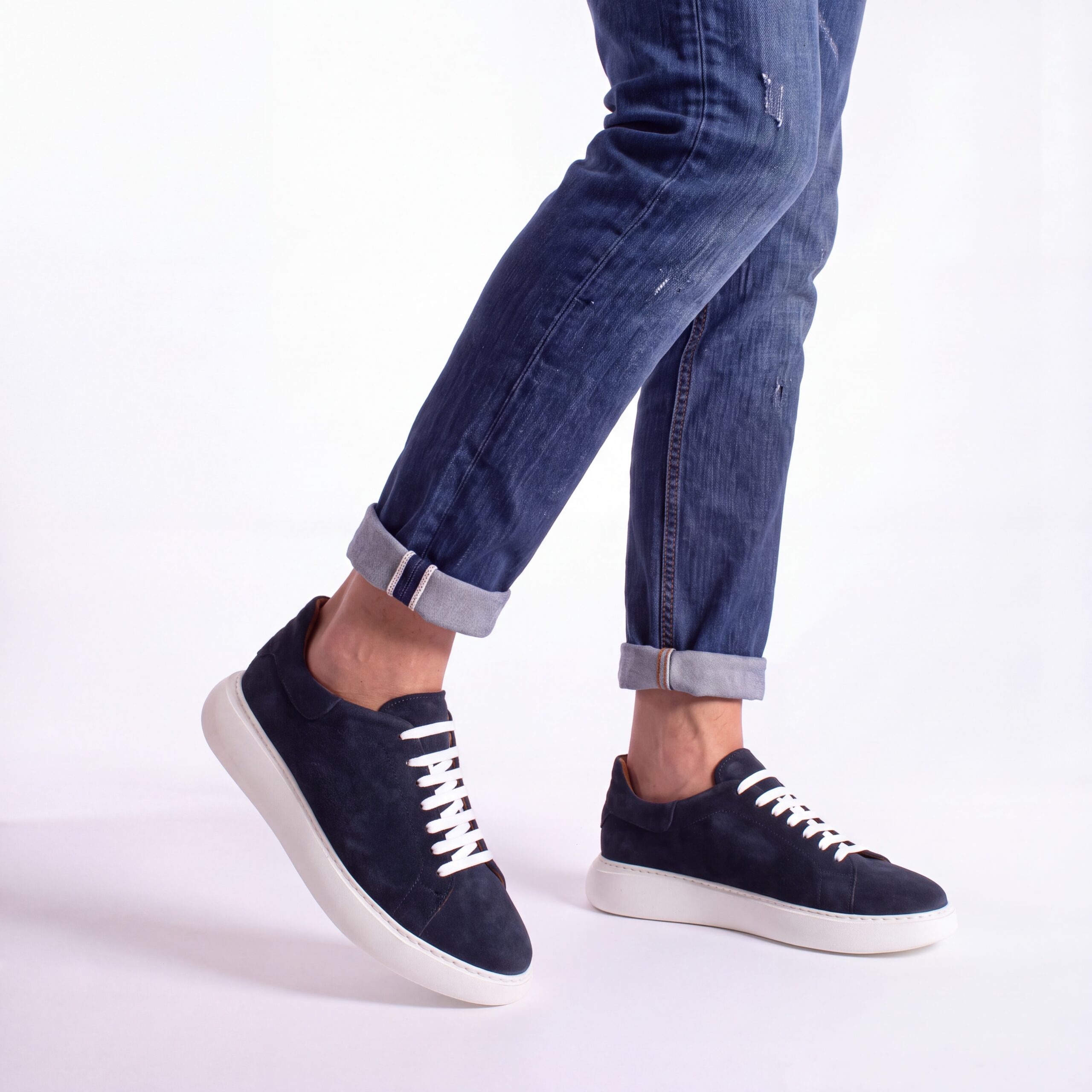 Sneakers uomo in vera pelle scamosciata Sneakers uomo 3 Uomo Zen Navy Suede от Естествен велур