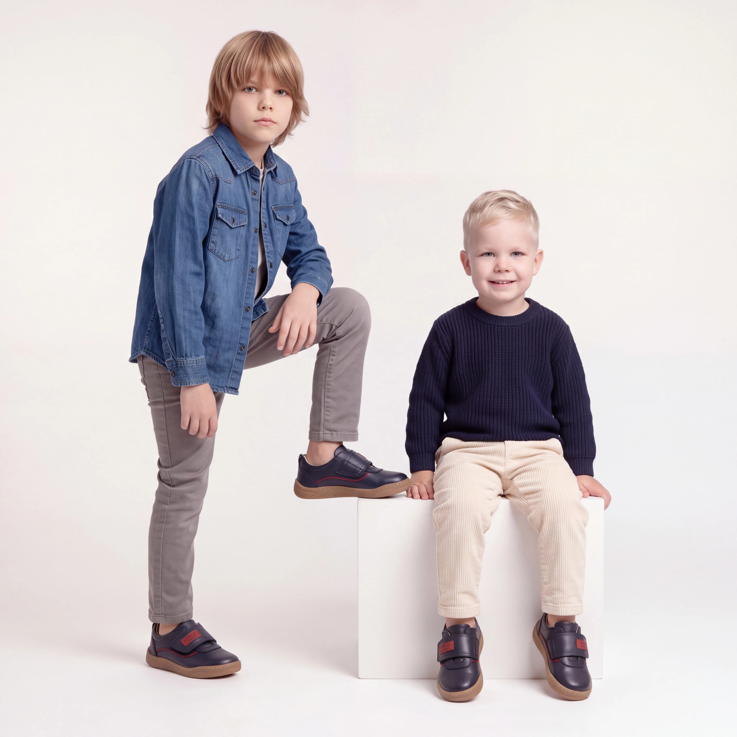 Scarpe barefoot per bambini in vera pelle Scarpe barefoot per bambini 10 Scarpe barefoot per bambini in vera pelle - Син