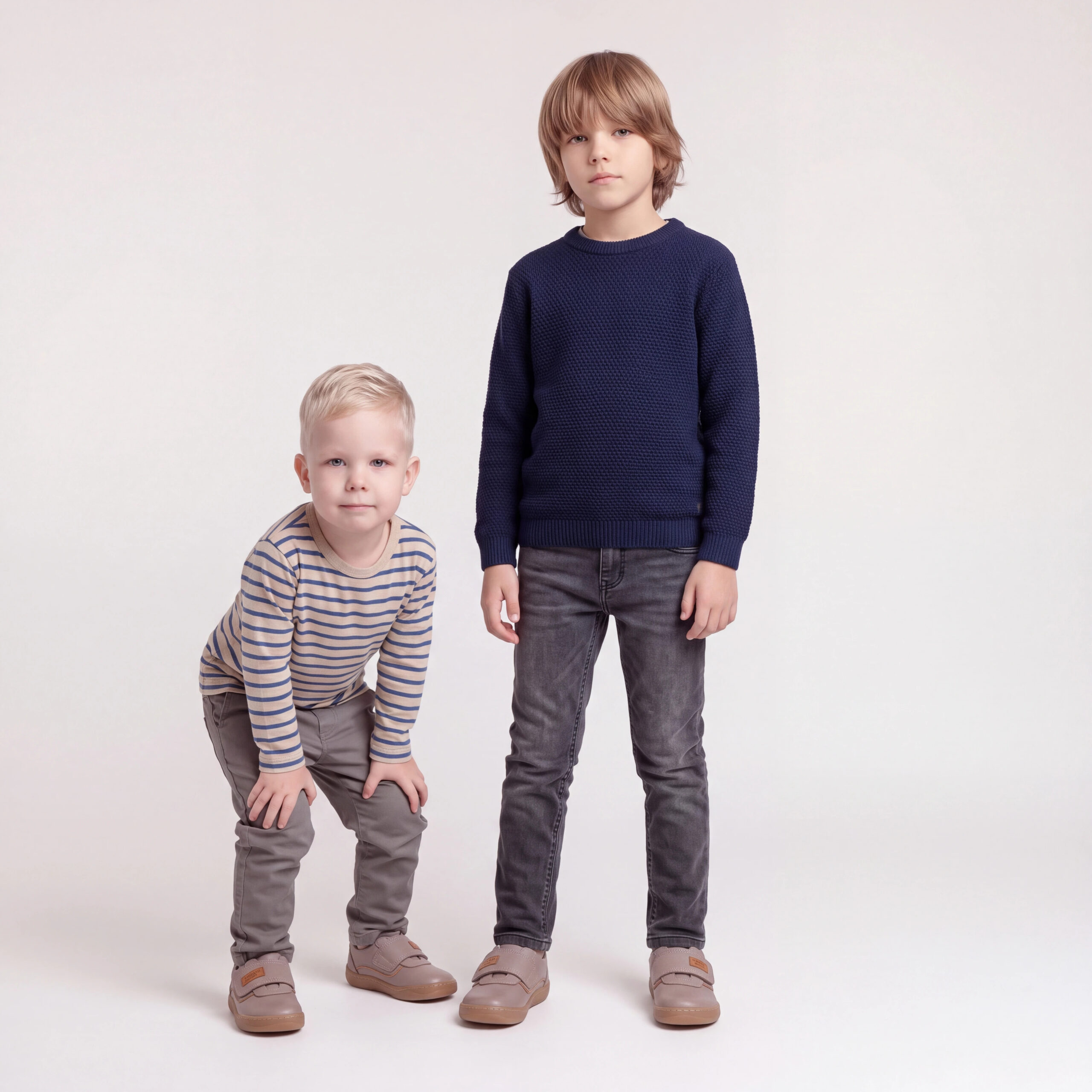 Scarpe barefoot per bambini in vera pelle Scarpe barefoot per bambini 2 Scarpe barefoot per bambini in vera pelle - Сив