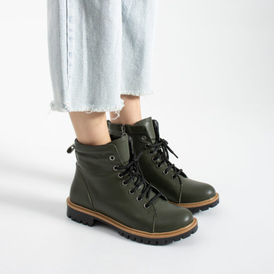 Anfibi verdi da donna in pelle Stivaletti e anfibi donna Anfibi verdi da donna in pelle - TSL Memory Rebel Olive